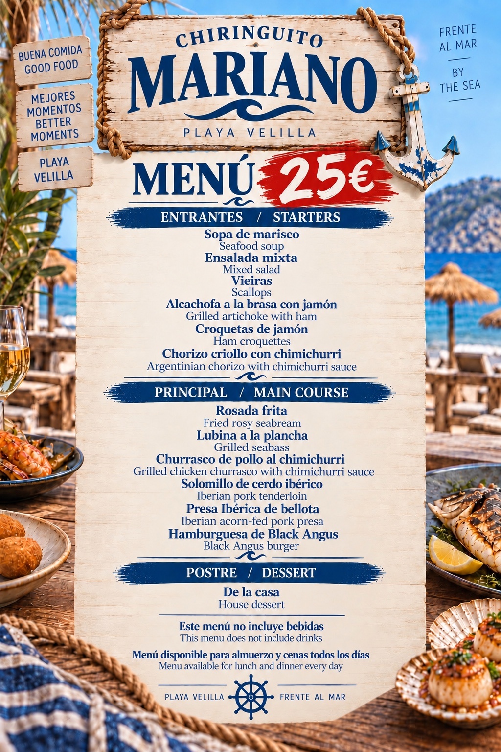 Menú original 25 €