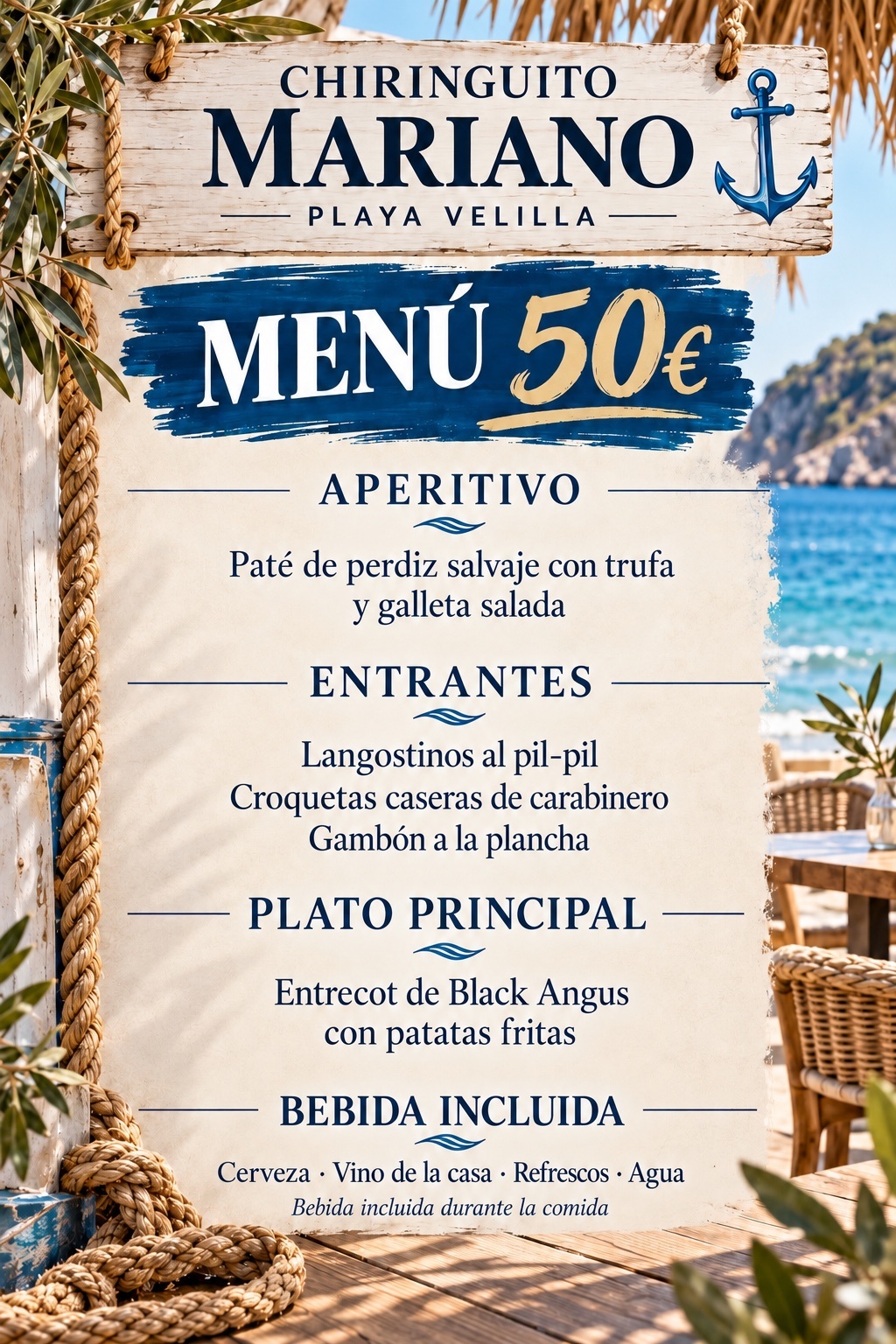 Menú original 50 €